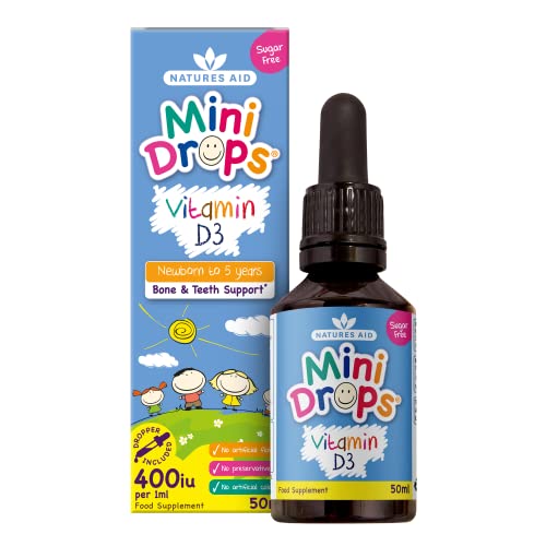 Natures Aid Vitamin D3 Mini Drops for Infants and Children