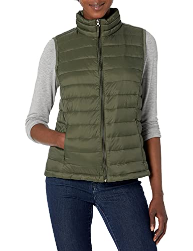 Amazon Essentials Women's Lightweight Water-Resistant Packable Puffer Gile