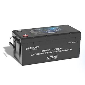 Renogy 12V 200Ah LiFePo4 Core Series Lithium Iron Phosphate Battery Over 5000 Deep Cycles