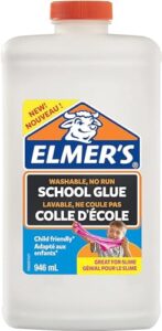 Elmer's White PVA Glue | 946 mL | Washable & Kid Friendly | Great for Making Slime & Crafting