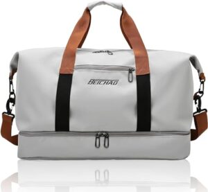 Sport Gym Bag,Large Gym Duffle Bag Gym Bag Mens&Women Sports Duffle Bag with Shoe Compartment and Waterproof Wet Pockets