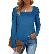 Aokosor Womens Jumpers Gigot Sleeve Ladies Sweatshirt Loose Long Sleeve Tops