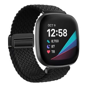 XMUXI Nylon Watch Band Compatible with Fitbit Versa 4/Versa 3 Straps/Sense 2 /Fitbit Sense Strap for Women Men