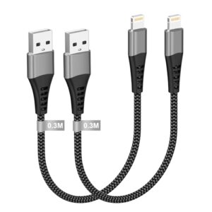 iPhone Charger Cable 0.3M 2Pack[Apple MFi Certified]