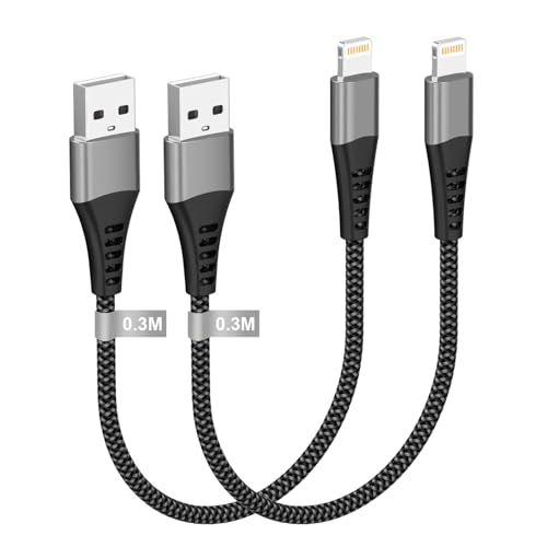 iPhone Charger Cable 0.3M 2Pack[Apple MFi Certified]