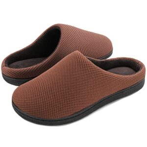 Wishcotton Men's Warm Slip On Slippers with Cozy Memory Foam