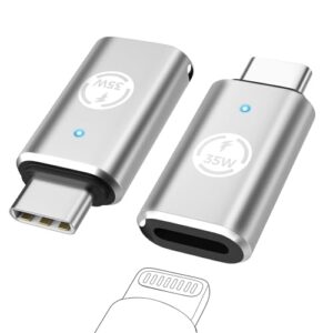 MoKo Lightning Female to USB C Male Adapter 2 Pack