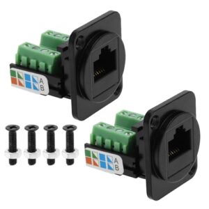 The Lord of the Tools 2pcs RJ45 8P8C Computer Module Type D Compatible With Cat5E LAN Screw Terminal Bolts Adapter Home Entertainment Systems Computers Game Consoles