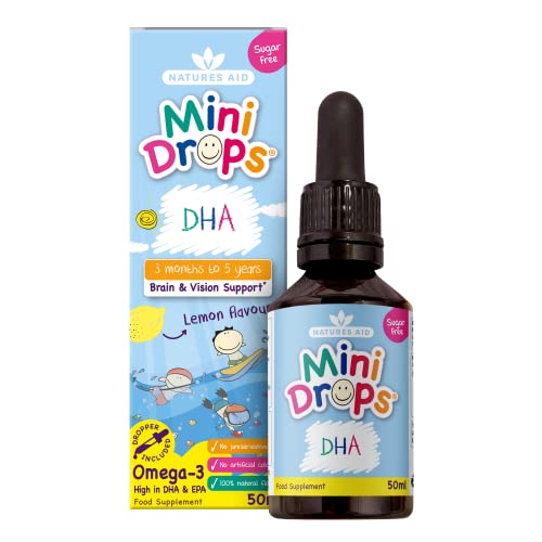 Natures Aid DHA Omega-3 Mini Drops for Infants and Children