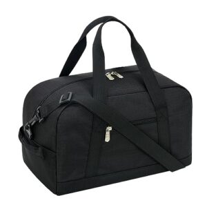YoKelly Small Duffle Bag 14 inch Carry On Mini Duffel Bag Lightweight for Travel Gym Sport-Black