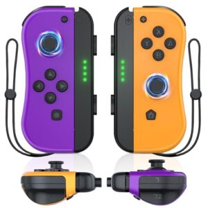 TURPOW L/R Wireless Controllers for S-witch 2er Set Wireless Gamepad compatible with Dual Vibration/Gyro/Wake-up function Gamepad for N S-witch/Lite/OLED