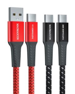MAOMAOCON 2Pack USB C to 100W 2M Fast Charging Charger Cable + USB-A USB-C 3.1A 6.5ft Phone for iPad Pro iPhone 15 Max Samsung S22 Huawei Switch PS6 5 Google Pixel