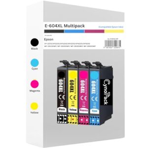 604XL Epson Compatible Ink Cartridges Multipack for Epson Expression Home XP2200 XP2205 XP3200 XP3205 XP4200 XP4205 Workforce WF2910DWF WF2930DWF WF2935DWF WF2950DWF