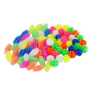 A ABSOPRO Bike Bicycle Wheel Spoke Bead 2 Types Bead Clip Multicolor Set of 7