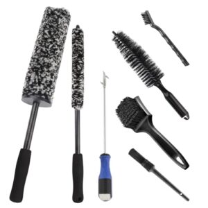 Outigu Car Wheel Brush Kit - 7PCS Wheel Cleaning Tool