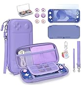 Younik Switch Lite Case, 14 in 1 Switch Lite Bundle with Carrying Case, Clear Protective Case, Ga...