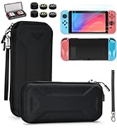 Younik Switch Case (NOT OLED/Lite), 14 in 1 Switch Accessories Bundle with Switch Carrying Case, ...