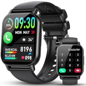 Smart Watch for Men Women Answer/Make Calls - 1.85" HD Touch Screen Fitness Watch with Heart Rate Sleep Monitor - Pedometer - 112+ Sports Activity Trackers - IP68 Waterproof Smartwatch for Android iOS
