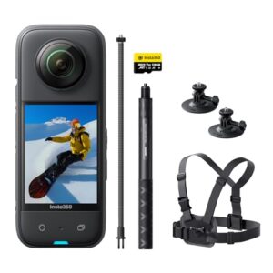 Insta360 X3 Snow Kit - Waterproof 360° Action Camera with 1/2 Inch Sensor