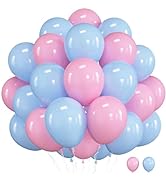 Pink Gold Balloons Set, 12 Inch Pink White Latex Balloons Pink Confetti Helium Balloons Pink and ...