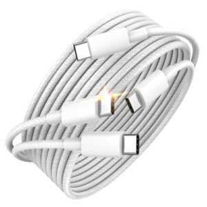 ANMIEL 240W/100W USB C to USB C Cable (2Pack-2M) USB C Charger Cable Fast Charge Compatible with iPhone 15/15Pro/15Plus/15ProMax