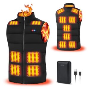 Rrtizan Heated Vest for Mens and Womens with Power Bank