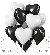 Cream Heart Foil Balloons, 18 Inch Sand White Heart Shape Foil Balloons, Large Beige Heart Balloo...