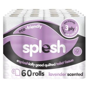 Splesh by Cusheen 3-ply Toilet Roll - Lavender Fragrance (60 Pack) Soft
