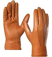 Leather Gloves Men Warm