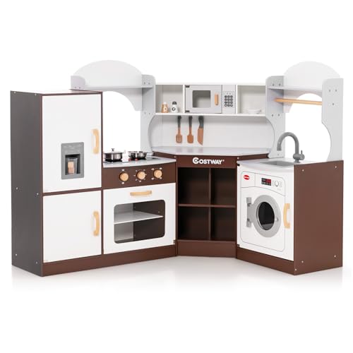 COSTWAY Kids Corner Play Kitchen