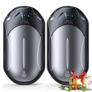 2-Pack Hand Warmer Rechargeable 6000mAh OUTJUT Portable Pocket Warmer 3 Heating Modes USB Electric Split Rechargeable Hand Warmer Suitable for Outdoor Sports