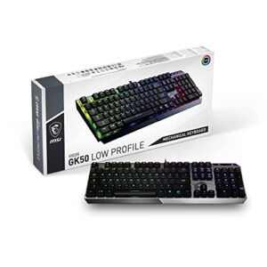 MSI Vigor GK50 Low Profile Mechanical Gaming Keyboard (UK Layout) - Kailh Choc White Low Profile Switches (Clicky)
