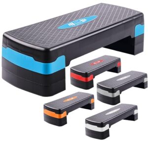 FK Sports Aerobic Exercise Stepper Adjustable Height 2-5 Step Levels 10 15 20 25 & 30 cm Suited for Cardio