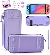 Younik Switch Lite Case, 14 in 1 Switch Lite Accessories Bundle with Carrying Case, Clear Protect...