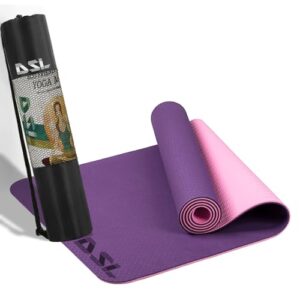 Yoga Mat – DSL Premium TPE Pilates Mats – 183x61x0.6cm Eco Friendly Non Slip Yoga Mat – Exercise Mat for Home – Gym Mats for Home – Thick Yoga Mats for Women and Me