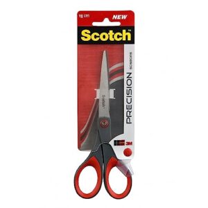 Scotch Precision Office Scissors with Stainless Steel Blades - 18 cm - Ideal for Precise Cutting