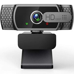 Webcam for PC with Microphone - 1080P FHD Webcam with Privacy Cover & Webcam Mounts