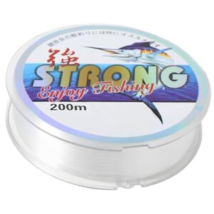 KINDOYO 200 Meters Fishing Line - 0.4mm Nylon Fishing Line Abrasion Resistant Clear Monofilament Fishing Wire 6.0 Spool Invisible Fishing Wire for Fishing Hanging Decorations Craf