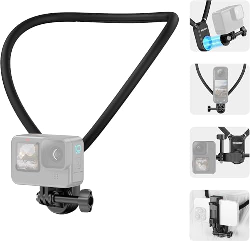 Neewer Magnetic Neck Mount Compatible with GoPro Hero 12 11 10 MAX DJI Action 4 Insta360 15 Pro Max Samsung S23