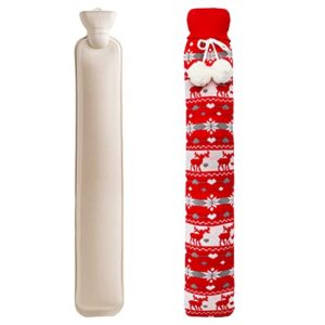 Extra Long Hot Water Bottle with Cover UK
