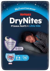 Huggies DryNites 3-4 yrs Boy Jumbo Pack - 16 Pants
