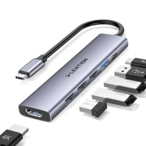 LENTION USB C Hub Multiport Adapter with 100W PD Charging