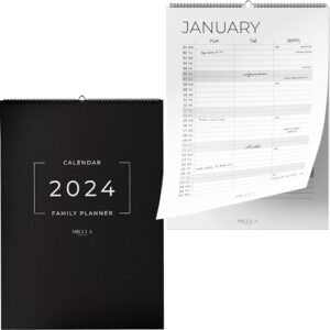 Calendar 2024 Modern Wall Calendar - Monthly 2024 Calander in A4 Portrait Format - Family Planner 2024 - Premium Annual Calendar for Easy and Efficient Planning from Milula Studios