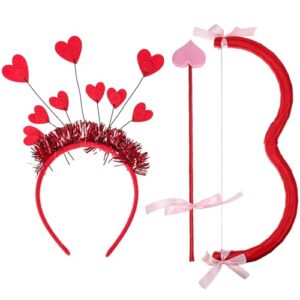 Toddmomy 1 Set Cupid Headband and Bow Valentine Party Headband Cupid Costume Props Cupid Costume Accessories