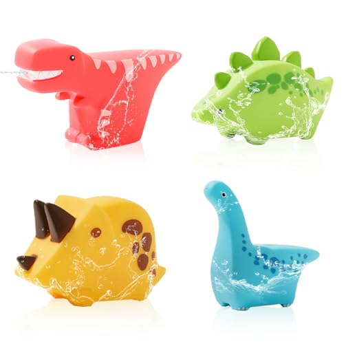 Dinosaur Bath Toy for 1-3 Year Old Boys Dinosaur Toys Gifts Age 1 2 3 Boys Girls Sensory Mold Free Bath Toys Baby Bath Toy for Boys Girls Toddler Birthday Present Age 1 2 3
