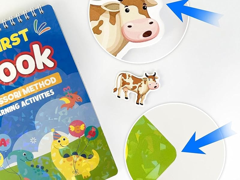 Montisuri Busy Book Learning Educational Book with Safe Corners