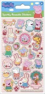 Paper Projects 01.70.06.185 Peppa Pig Summer Sparkly Stickers | Official Licensed Product | Reusable on Non-Porous Surfaces