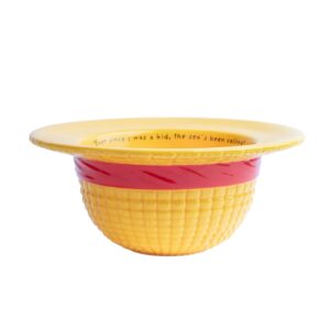 Grupo Erik One Piece Netflix Bowl | 500 ml / 16.9 oz - 8 x 3.4 x 8 inches / 20.2 x 8.7 x 20.2 cm | Cereal Bowl | Ceramic Bowl | Popcorn Bowl | Kitchen Decor | One Piece Merchandise | Straw Ha