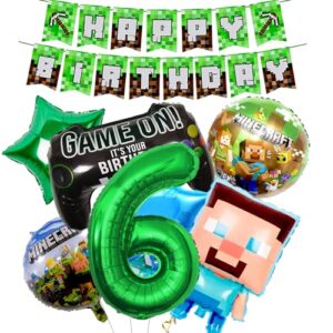 6th Minecraft Birthday Decorations
