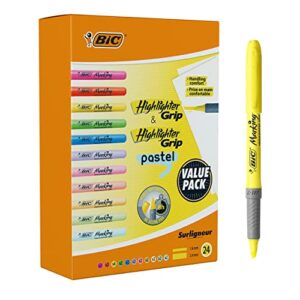BIC Highlighter Grip & Highlighter Grip Pastel